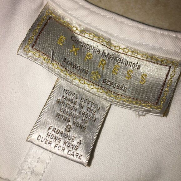 Express White Denim Zip Front Dress Small - Picture 6 of 8